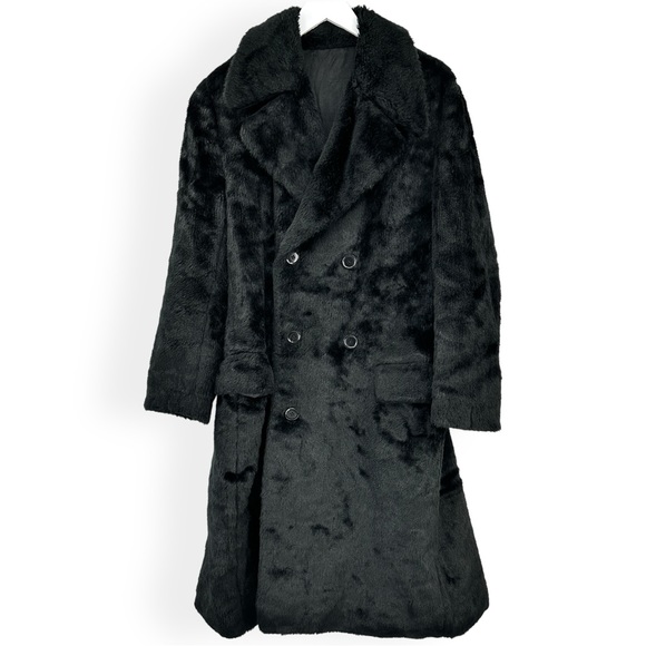 Vintage Other - Vintage Hardy Amies Made in England Black Faux Fur Coat